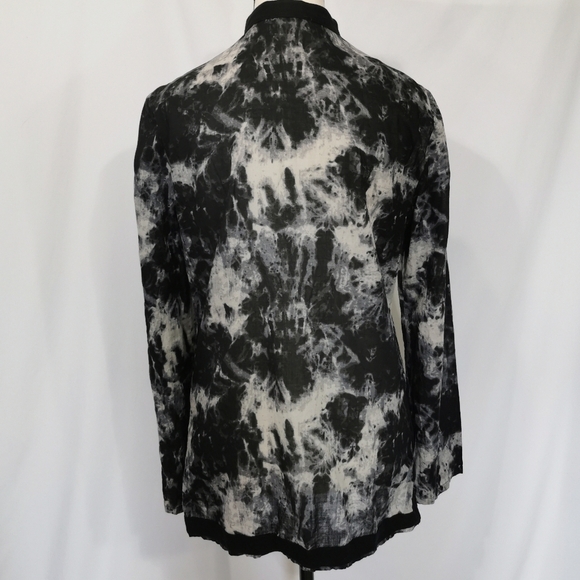 Michael Kors Semi-Sheer Beaded Tie Dyed Deep V-Neck Blouse - Sz S - Picture 5 of 9